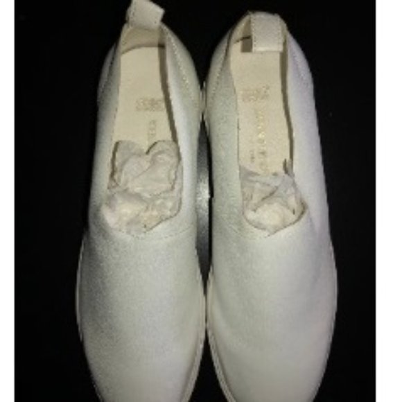 Kenneth Cole Abeo Martina White Leather Sock Sneakers Slip-on Shoes 10 N/Narrow - Picture 7 of 14